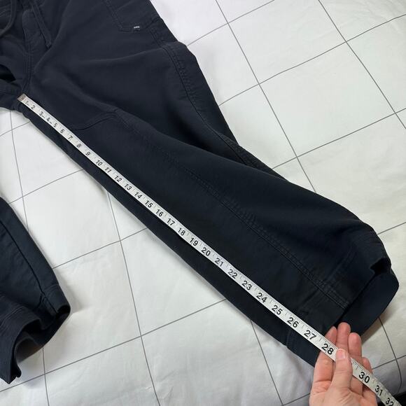 Prana Pants Womens Medium Black Cuyamaca Oversized Barrel Cotton Mid Rise Casual - Picture 12 of 14